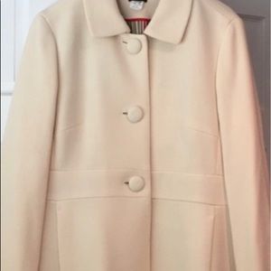 J. Crew Ivory Cream Wool Coat